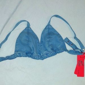 New Denim Bralette
